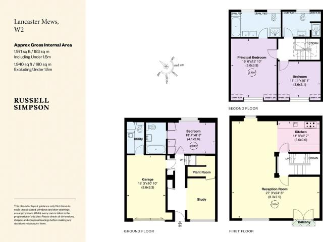 Refined three bedroom mews house with off street parking in Bayswater