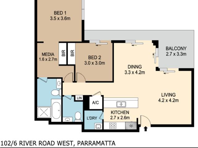 Refreshed Two Bedroom Apartment In Unbeatable Location Near Parramatta CBD & Light Rail