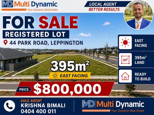 Registered & Ready to Build | Premium 395m² Land in the Heart of Leppington!