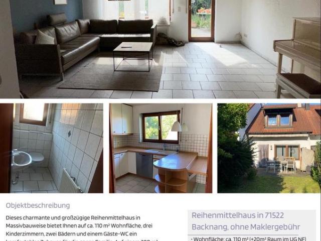 Reihenmittelhaus ohne Maklergebühren