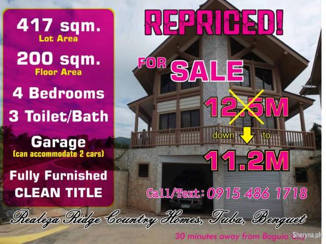 Repriced! House and Lot Baguio