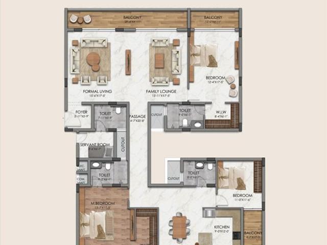 Resale | 3.5 BHK + 3400 Sq.Ft. Apartment in DRK Bellagio