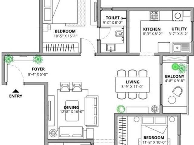 Resale | 3 BHK 1372 Sq.Ft. Apartment in Assetz Marq