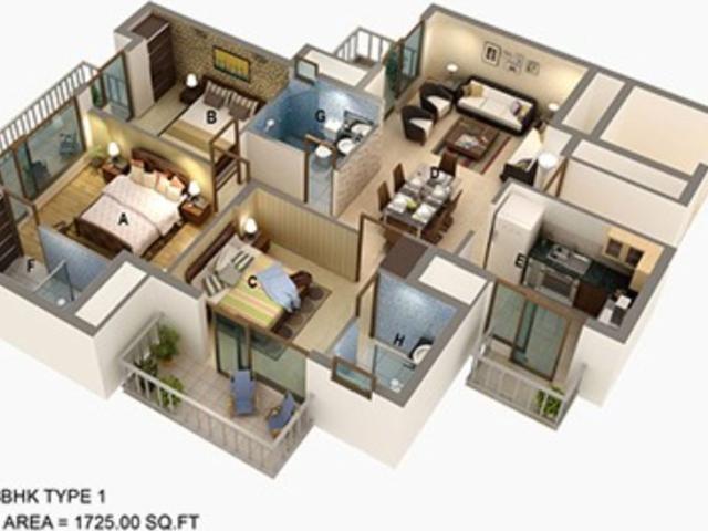 Resale | 3 BHK + 1750 Sq.Ft. Apartment in Ansal Estella