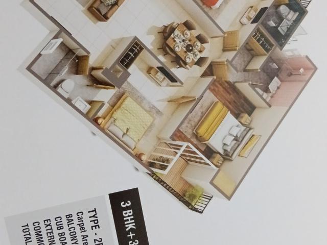 Resale | 3 BHK + Extra Room 1895 Sq.Ft. Apartment in SCC Blossom