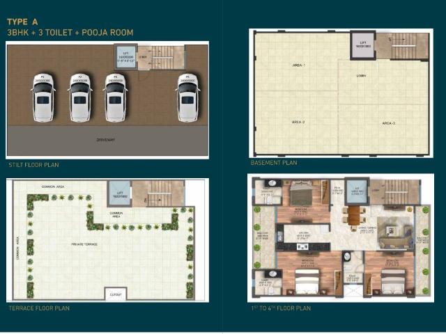 Resale | 3 BHK + Study Room,Basement 1470 Sq.Ft. Apartment in Signature Global City 63A