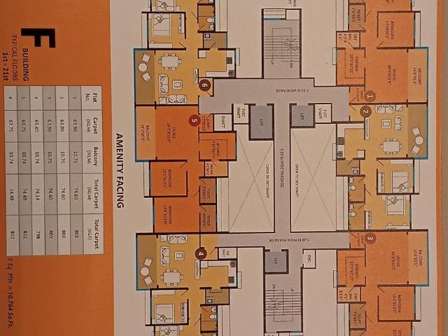 Resale | 3 BHK + Pooja Room 1288 Sq.Ft. Apartment in Bhandari 7 Plumeria Drive