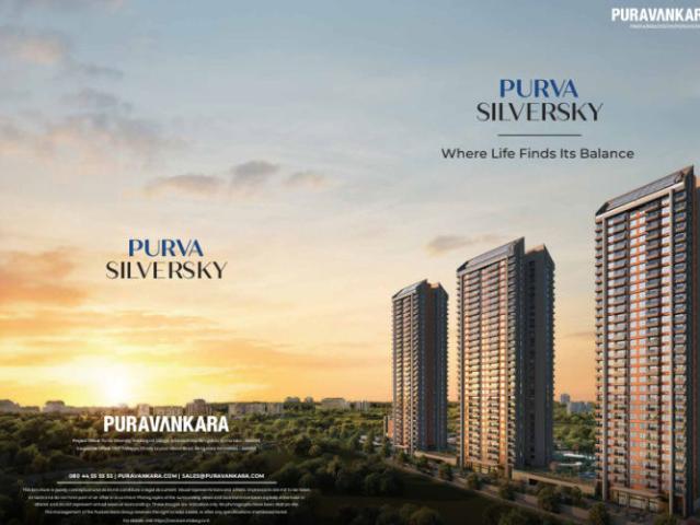 Resale | 3 BHK + Pooja Room 1888 Sq.Ft. Apartment in Puravankara Purva Silver Sky