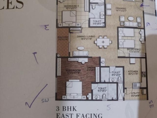 Resale | 3 BHK + Pooja Room 1950 Sq.Ft. Apartment in Aurobindo The Regent
