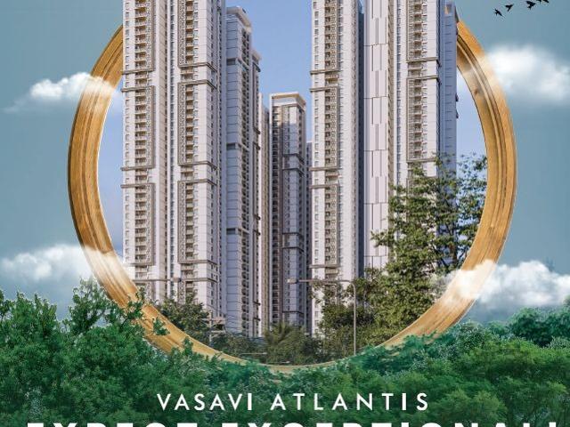 Resale | 3 BHK + Pooja Room 2170 Sq.Ft. Apartment in Vasavi Atlantis