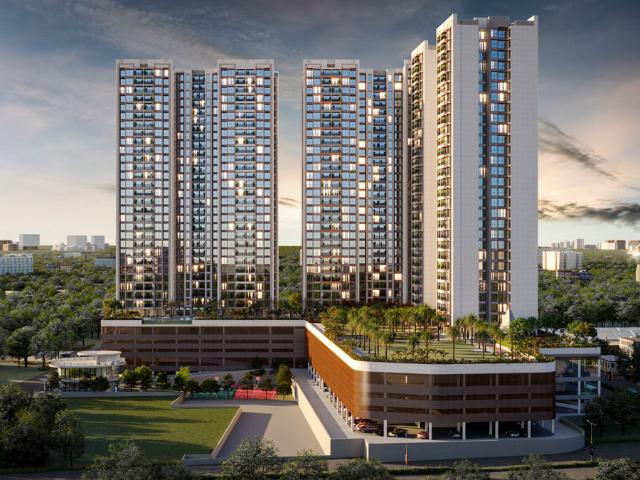 Resale | 3 BHK + Prayer Room,Study Room 1205 Sq.Ft. Apartment in Ajmera Crosstown One