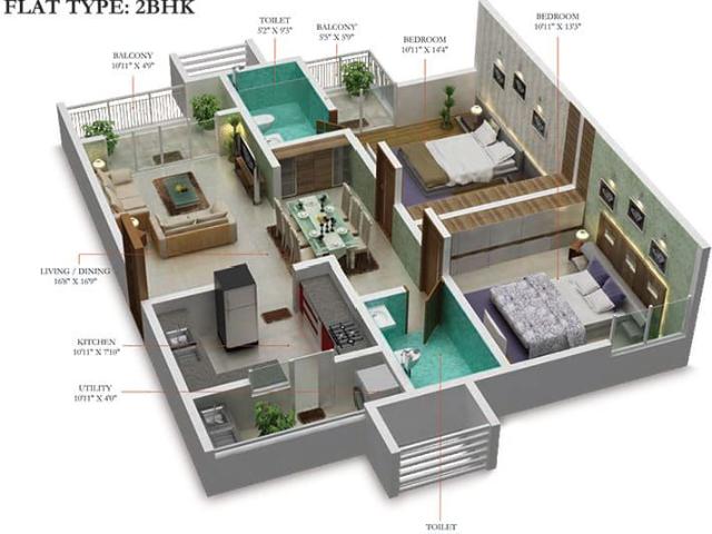 Resale | 1195 Sq.Ft. Apartment in Shriram Luxor