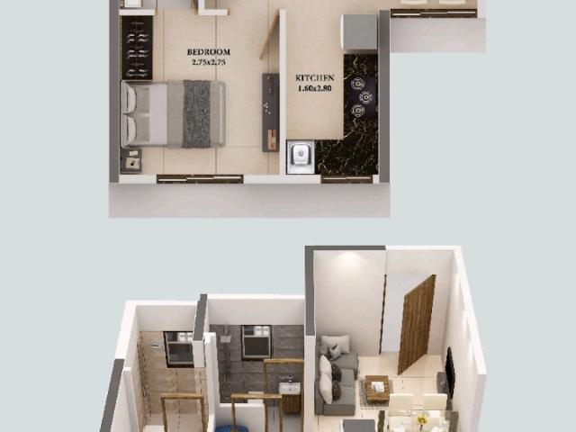 Resale | 1 BHK 319 Sq.Ft. Apartment in Dosti Greater Thane