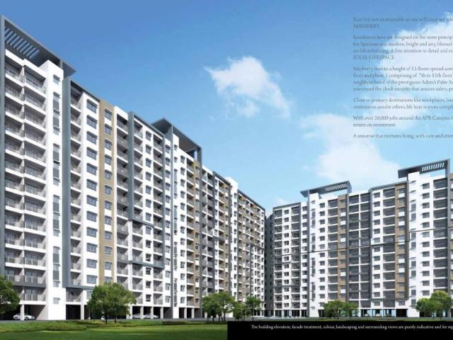 Resale | 2 BHK 1355 Sq.Ft. Apartment in Adarsh Palm Retreat Mayberry