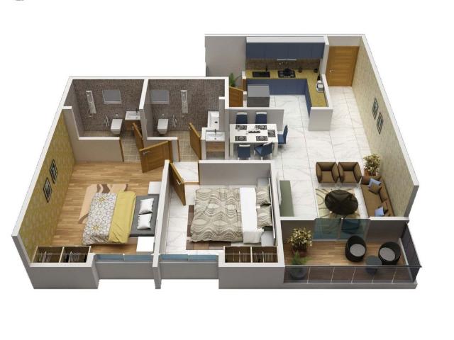 Resale | 2 BHK 771 Sq.Ft. Apartment in Ram India Foresta