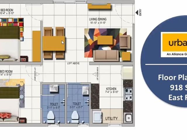 Resale | 2 BHK + 918 Sq.Ft. Apartment in Urbanrise Spring Is In The Air