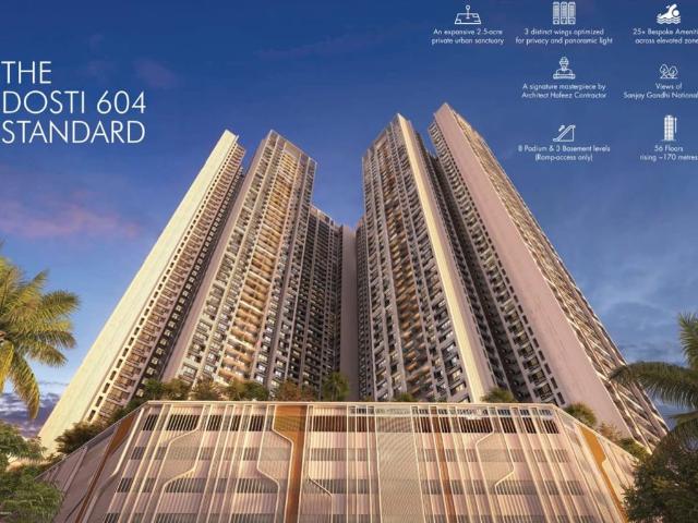 Resale | 2 BHK 960 Sq.Ft. Apartment in Dosti 604