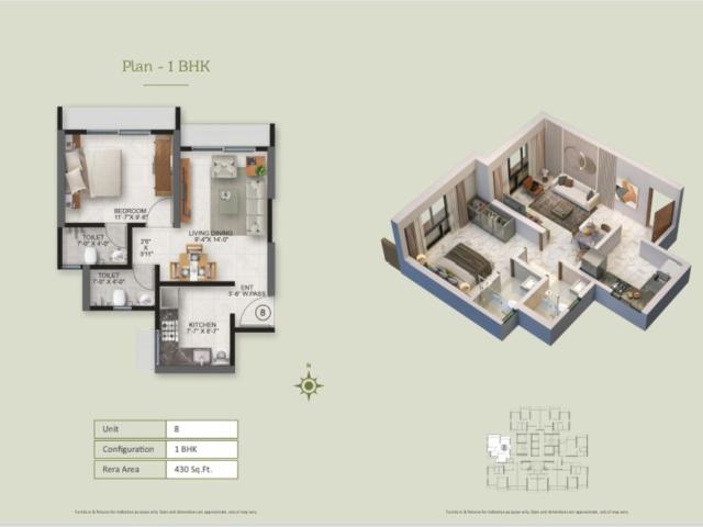 Resale | 2 BHK + Pooja Room 594 Sq.Ft. Apartment in Ace Parkside