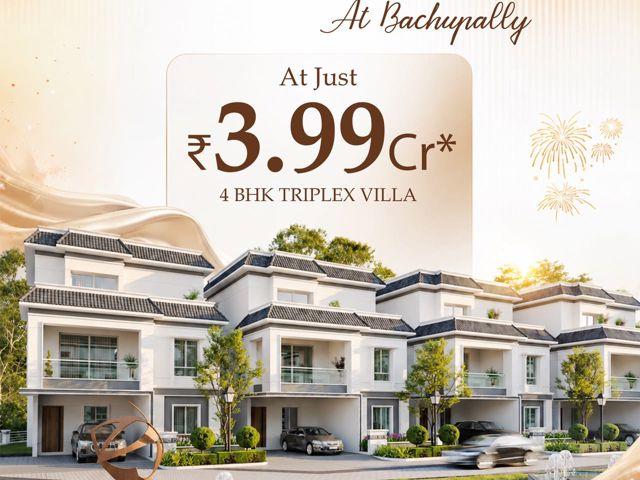 Resale | 4 BHK 220 Sq.Yd. Villa in Bachupally