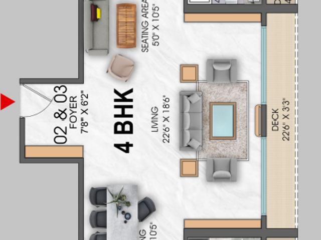 Resale | 4 BHK 2600 Sq.Ft. Apartment in Neelkamal Gokul