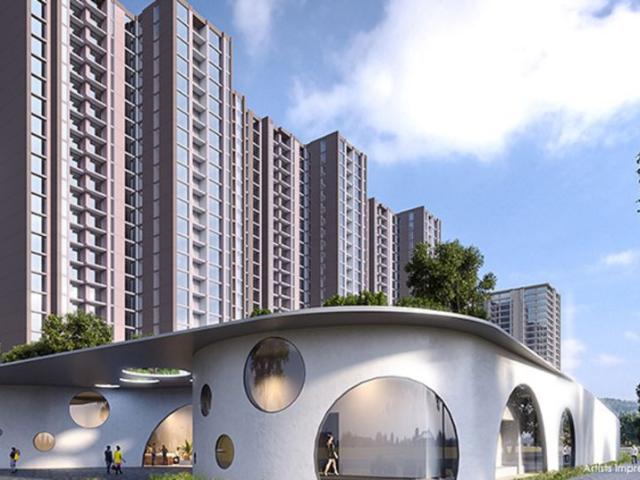 Resale | 4 BHK + Servant Room,Study Room,Extra Room,Basement,Store Room 2300 Sq.Ft. Apartment in Sagitarius Bluegrass Residences