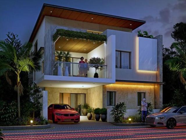 Resale | 4 BHK + Pooja Room,Servant Room 220 Sq.Yd. Villa in Abinandana Vrinda Villas