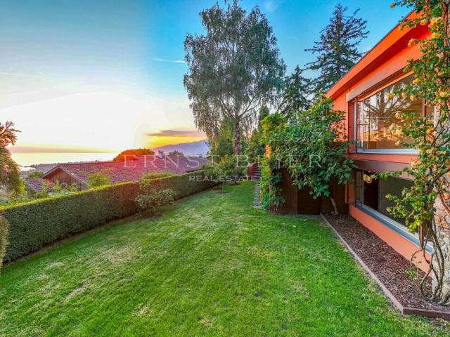 Résidence dexception avec jardin paysager et panorama sur le Léman