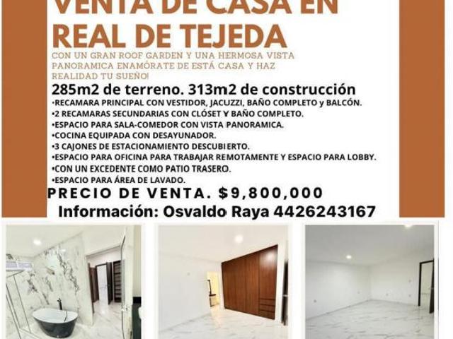 RESIDENCIA NUEVA CON VISTAS PANORÁMICAS Y ROOF GARDEN EN REAL DE TEJEDA