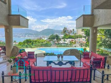 Residencia de Lujo en renta vacacional Frente al Mar con Alberca y Vista Panorámica