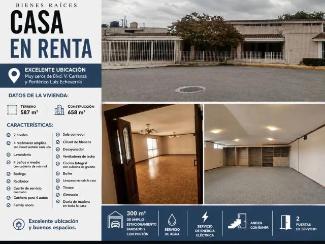 Residencia en Renta cerca de V. Carranza | 658 m² | Saltillo