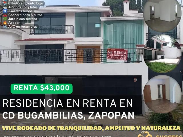 Residencia en Renta – Ciudad Bugambilias Segunda Sección, Zapopan