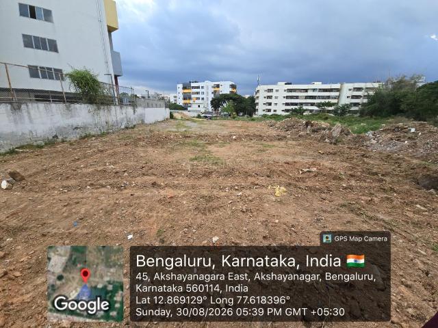 Residential Plot in Akshayanagar for resale Bengaluru. The reference number is 21019337