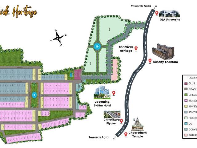 Residential Plot in Jait for resale Vrindavan. The reference number is 17993695