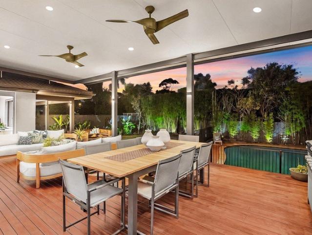 Resort style family entertainer with expansive alfresco living