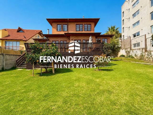 Reñaca arrienda casa 6d 3b piscina jardín del mar