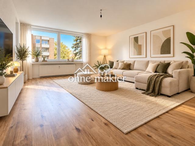 Rheinnah wohnen – sanierte 3 Zimmer Wohnung mit Balkon & Aufzug