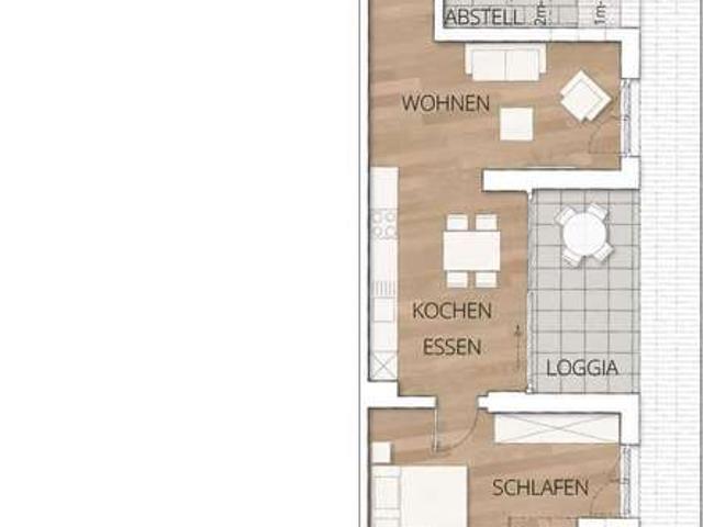 Rheinau Zigarrenfabrik: Besonderer Schnitt in 2 Zimmern