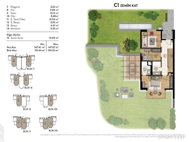 RİVA DÜŞLER VADİSİ ÖDEME PLANLI 3+1 NATAMAM C1 TİPİ VİLLA Düşler Vadisi Riva Yeni Etap