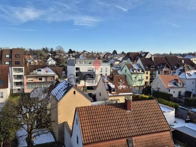 RIEDISHEIM, 4P 98 m² dernier étage vue exceptionnelle avec ascenseur