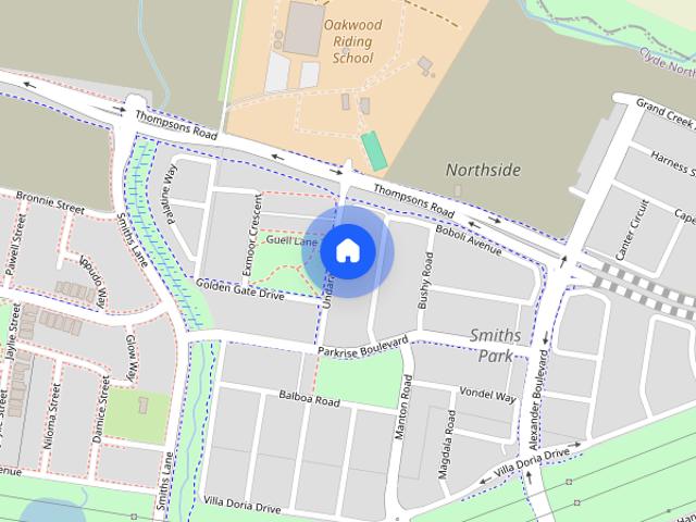 Right opposite the park!