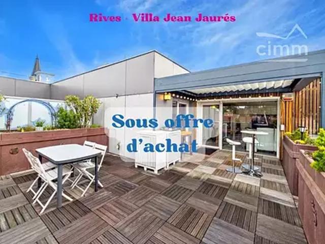 Rives 38140 Achat / Vente appartement 4 pièces t4 au dernier étage