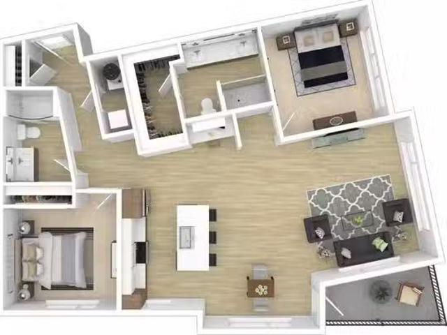 Room in 2 Bed 2 Bath Premium
