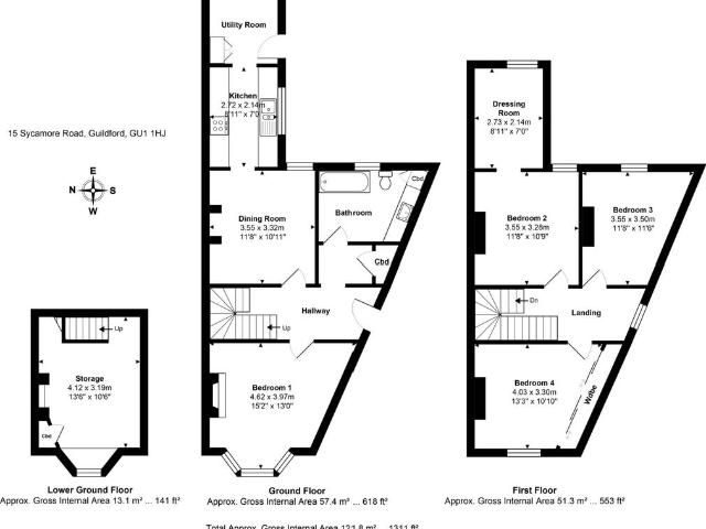 Room 3: 15 Sycamore Road, Guildford GU1, 4 bed shared accommodation to rent, £875 pcm | PrimeLocation