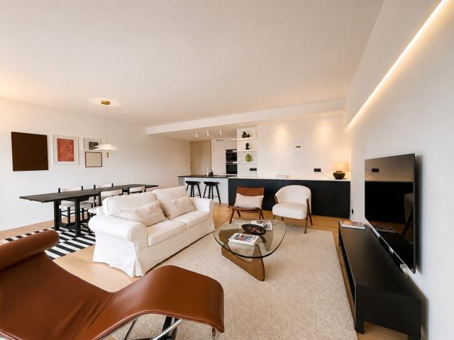 Roosevelt district Magnificent FURNISHED or UNFURNISHED flat 2 bedrooms front and rear terraces set amidst lush greenery!
