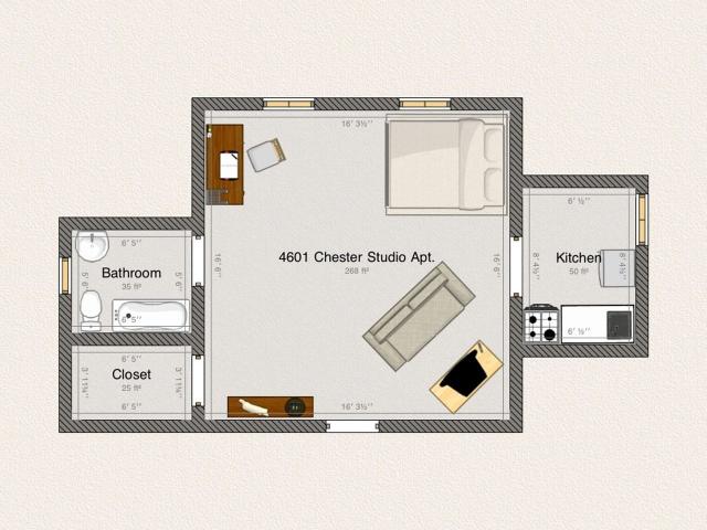 Royal Chester Apartments 1 Bedroom Apartment for Rent at 4601 Chester Ave, Philadelphia, PA 19143 Southwest Cedar Park