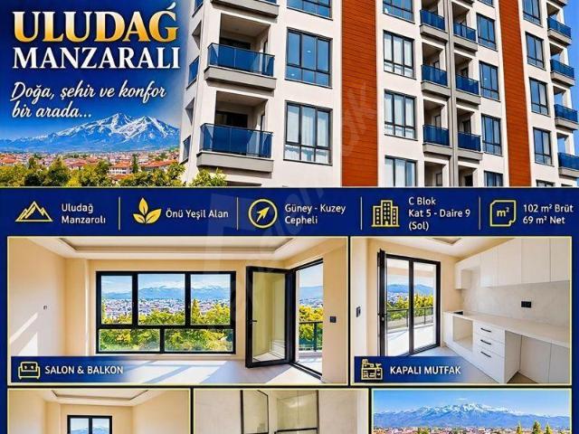 RT SAFİRDEN KARAPINARDA ULUDAĞ MANZARALI, SIFIR 2+1 SATILIK