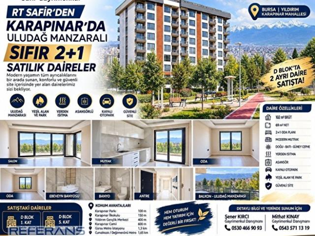 RT Safir Güvencesiyle Karapınar'da Avantajlı 2+1 Satılık Daire