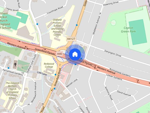 Runnymede Gardens, Western Avenue, Greenford, Middlesex, UB6
