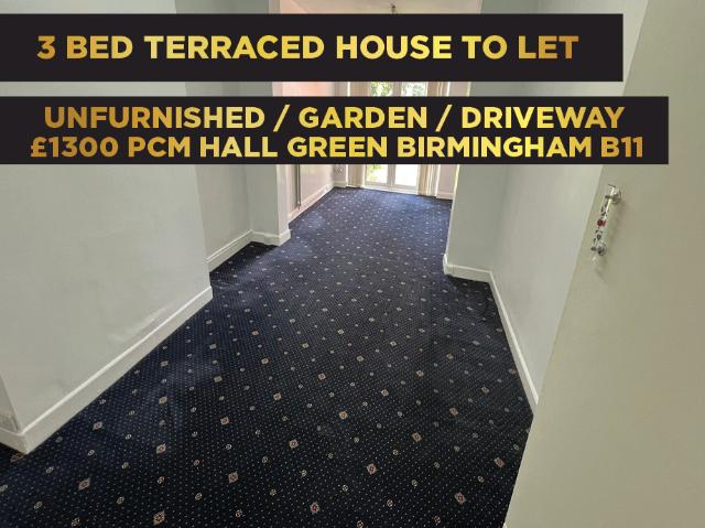 Runnymede Road, Birmingham B11 3 bed terraced house to rent £1,300 pcm £300 pw