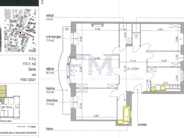 Rue Barthélemy Menn ? 5,5 pièces d'environ 113 m² au 2ème étage